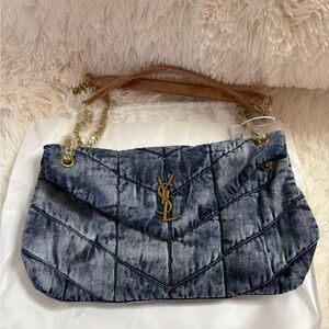YSL Lou Lou small denim bag 💋